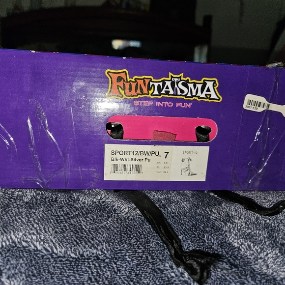 Stelttos black white ankle boots size 7 - Picture 5 of 6